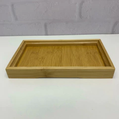 Base Retangular em Bambu - 22x13cm - MARA ROCHA DECORAÇÃO