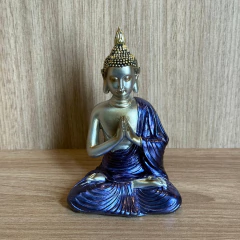 Imagem do Buda Oração em Resina – 12 cm Harmonia, Proteção e Serenidade