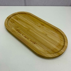 Base Oval em Bambu 24cm - Aprecie os Pequenos Momentos - loja online