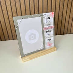 Porta Retrato em MDF 19cm - Rosa|Você foi a História Mais Linda - loja online