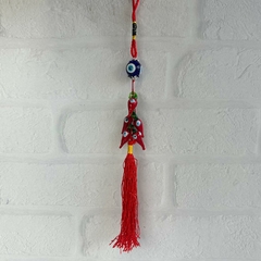 Imagem do Chaveiro Amuleto - Vermelho com Pimentas e Olhos Gregos