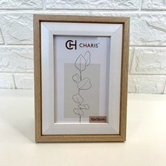 Porta Retrato MDF Delicate 20cm - Castanho e Branco na internet