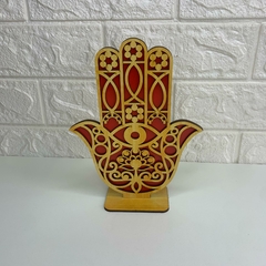 Hamsá de Mesa em MDF 20cm - Vermelho na internet