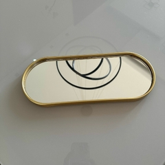 Base Gold Espelhada Grande 30x12cm - Oval - loja online