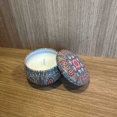 Vela Decorativa na Lata - Mandala Laranja - comprar online