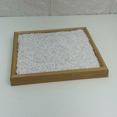 Jardim Zen Quadrado em Bambu - 20cm - Equilibrio e Harmonia
