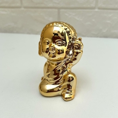 Buda em Resina 9cm Mão para Cima - Dourado na internet