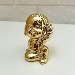 Buda em Resina 9cm Mão para Cima - Dourado na internet