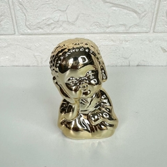 Buda em Resina 9cm Pensando - Dourado - loja online
