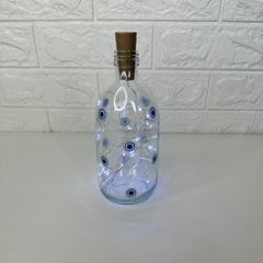 Garrafa de Vidro 500ml com LED - Olhos Gregos na internet