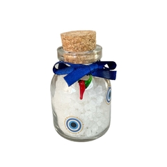 Garrafinha Amuleto 100ml - Olhos Gregos|Sal Grosso - MARA ROCHA DECORAÇÃO