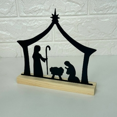Enfeite Decorativo Natalino de Madeira Pinus e MDF "Presépio" na internet