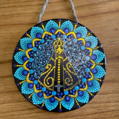 Mandala em Azulejo 16cm – Nossa Senhora Proteção e Fé na internet