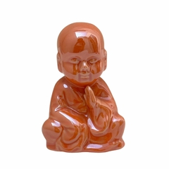 Buda em Cerâmica 9cm Prece - Laranja - comprar online