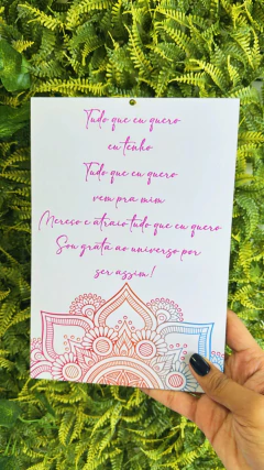 Placa Decorativa Parede 23cm - "Tudo que eu quero, eu tenho..."