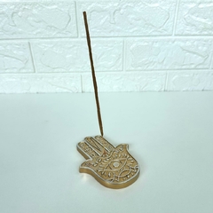Incensário em Resina 11cm - Hamsá Dourado - comprar online