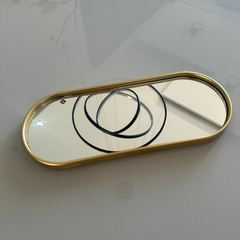 Base Gold Espelhada Grande 30x12cm - Oval na internet