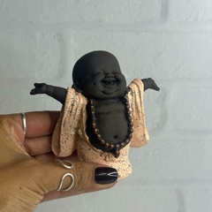Buda em Resina 10cm Feliz - Coral