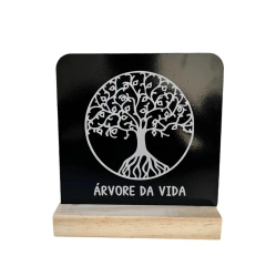 Placa Decorativa Mesa Ferro - Árvore da Vida