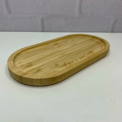 Base Oval em Bambu 24cm - Aprecie os Pequenos Momentos - MARA ROCHA DECORAÇÃO