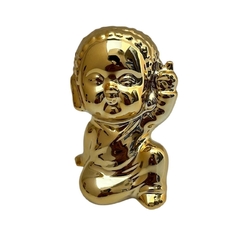 Buda em Resina 9cm Mão para Cima - Dourado - comprar online