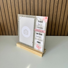 Porta Retrato em MDF 19cm - Rosa|Você foi a História Mais Linda na internet
