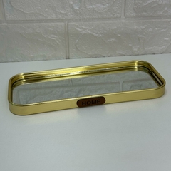Base Gold Espelhada Média 22x10cm - Retangular Home