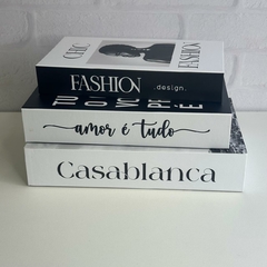 Conjunto 3 Livros Caixa Decorativa - Casablanca - comprar online