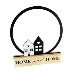 Enfeite de Mesa MDF Redondo 21cm - Home Sweet Home