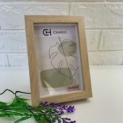 Porta Retrato MDF Clean 17cm - Castanho Claro