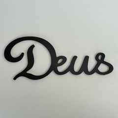 Lettering em MDF 30cm Preto - Deus - loja online