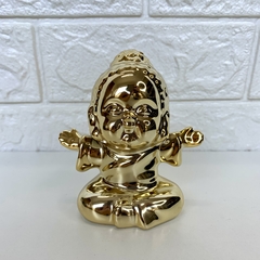 Imagem do Buda em Resina 9cm Braços Abertos - Dourado