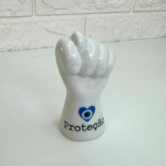 Figa de Porcelana - Olho Grego - Proteção na internet