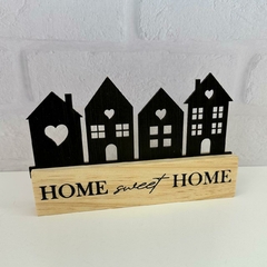 Enfeite de Mesa MDF e Pinus 18cm - Home Sweet Home Casinhas - loja online