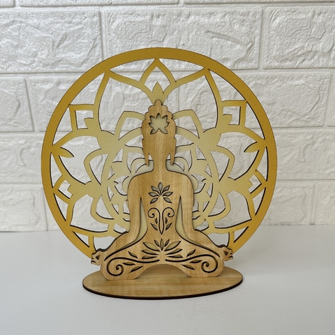 Mandala de Mesa - Meditação Buda Lótus Amarelo - comprar online