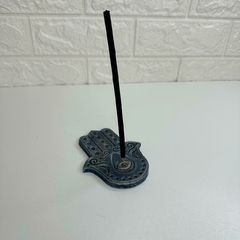 Incensário em Resina 12cm - Hamsá Azul - loja online
