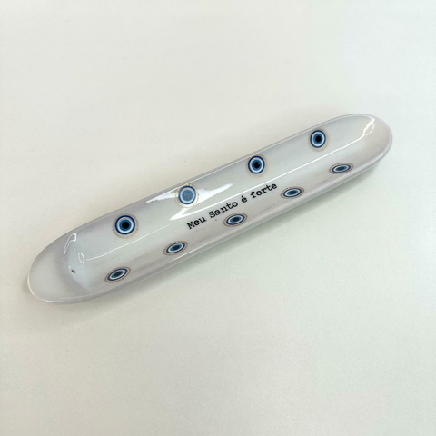 Incensário Porcelana Olho Grego - Meu Santo É Forte