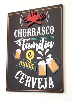 Placa Decorativa Retangular Revelo - Churrasco