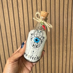 Garrafa de Vidro 200ml Amuleto - Hamsá Proteção - comprar online