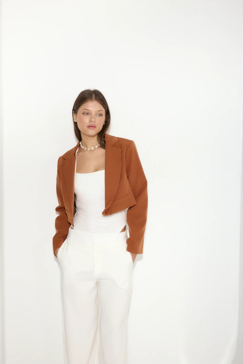 Blazer Crop Tostado 7677 A1A