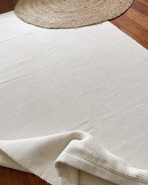 Tapete Beira Cama Artesão - Cru 1,50x0,80m