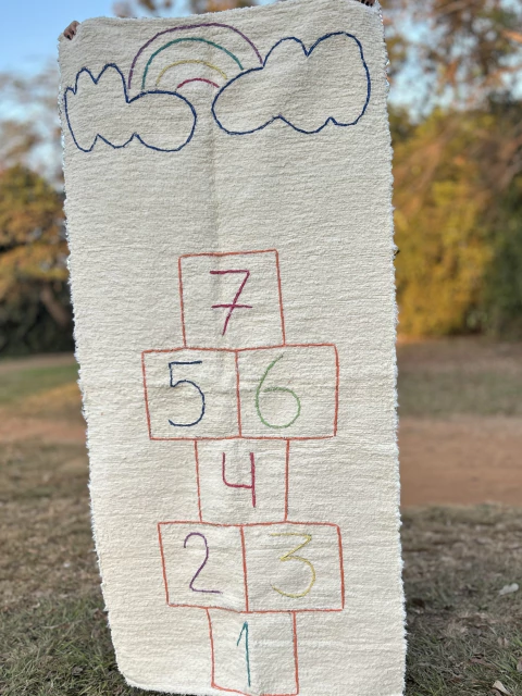 Tapete Boho Infantil Amarelinha 1,50x1,0m - comprar online