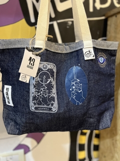 Totebag denim 13 Cabras Drop Amuleto 'Blunt' - comprar online