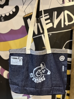 Totebag denim 13 Cabras Drop Amuleto 'Blunt'