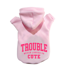 Hoodie Frisa Trouble Pink - comprar online