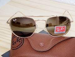 OCULOS DE SOL RAY BAN MARSHAL DOURADO MARROM DEGRADE - comprar online