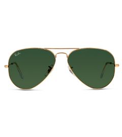 ÓCULOS DE SOL RAY BAN AVIADOR DOURADO VERDE - comprar online