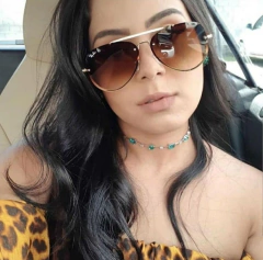 ÓCULOS DE SOL RAY BAN BLAZE AVIADOR DOURADO MARROM DEGRADE - comprar online