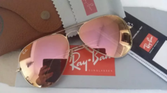 ÓCULOS DE SOL RAY BAN AVIADOR ROSE ESPELHADO - comprar online