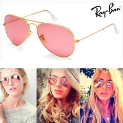 ÓCULOS DE SOL RAY BAN AVIADOR ROSE ESPELHADO na internet